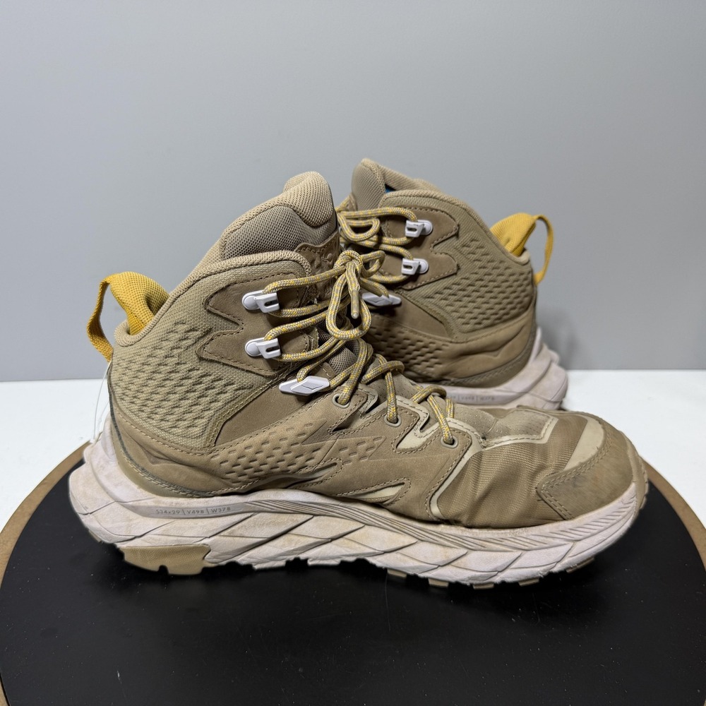Hoka Anacapa Mid GTX Women Size 8.5 Hiking Boots Dune Tan Waterproof Gorpcore - Picture 7 of 11